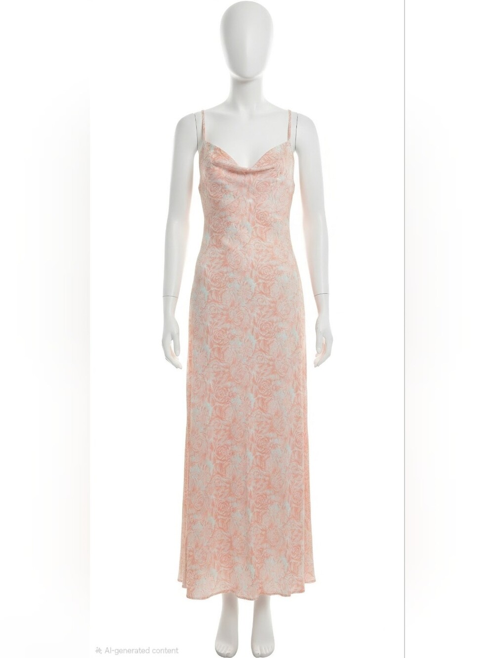 Paper Heart Floral Pink Slip Maxi Dress Size S